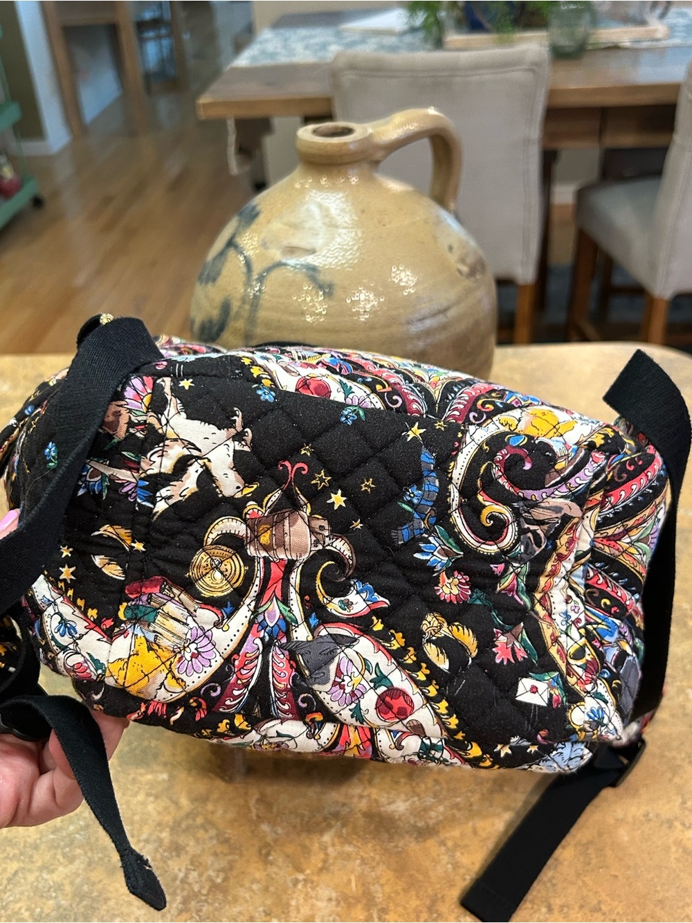 Vera Bradley Harry Potter “Friends at Hogwarts” Black Quilted Backpack - Picture 9 of 14
